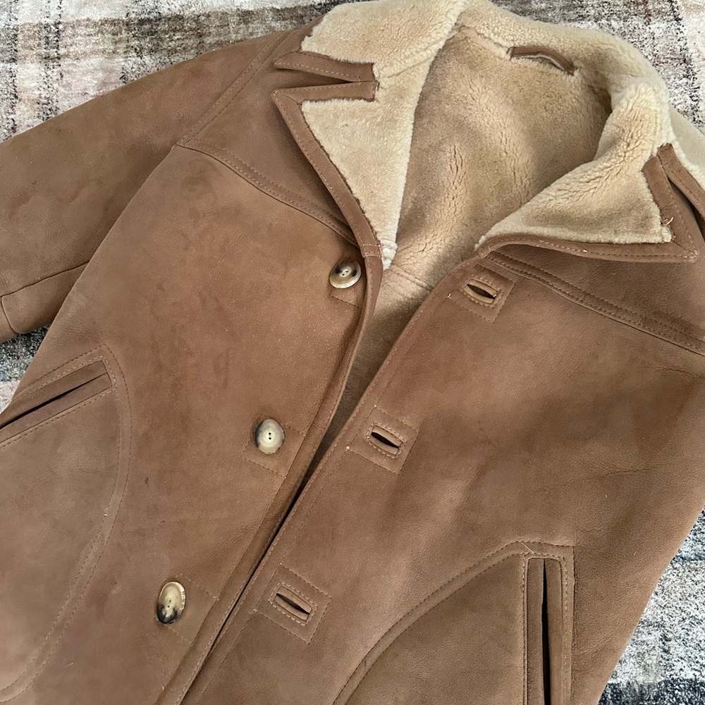 Men's Tan Shearling Coat
